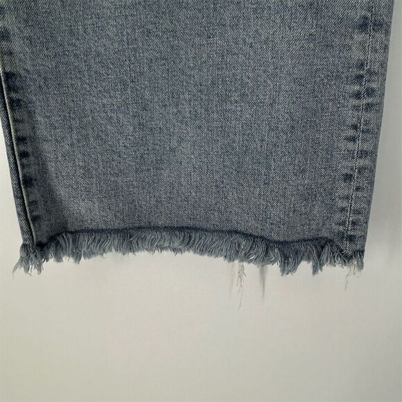 AG Saige Wide Leg Crop High Rise Frayed Hem Light Wash Jean, size - Picture 11 of 14